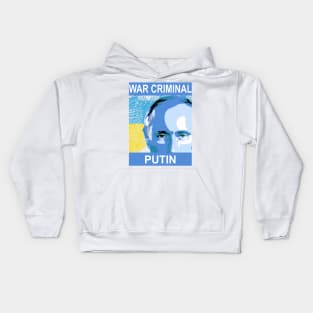 War Criminal Putin Kids Hoodie